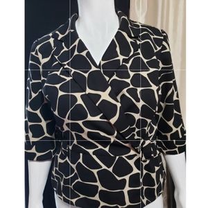 Dana Kay Black & Cream Blazer/Top